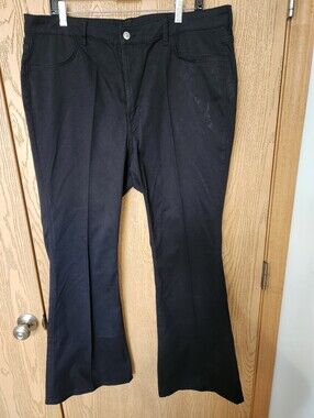 H&M Black Flared Wide-Leg Jeans with Front Crease